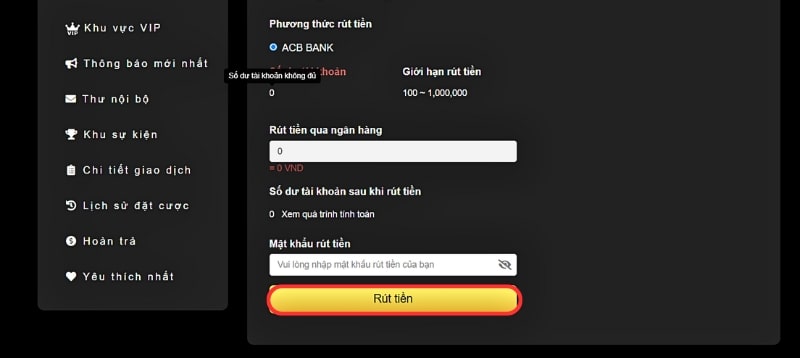 rút tiền king88 Anh em tạo lệnh rút tiền và gửi cho nhà cái